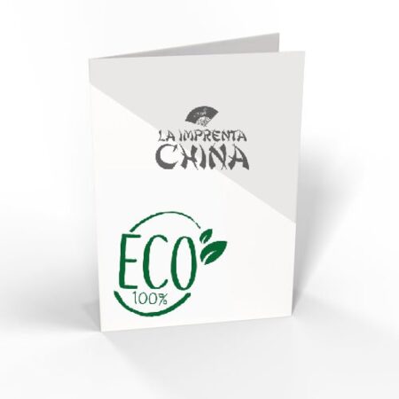 Tarjetas plegables en papeles ecológicos/naturales